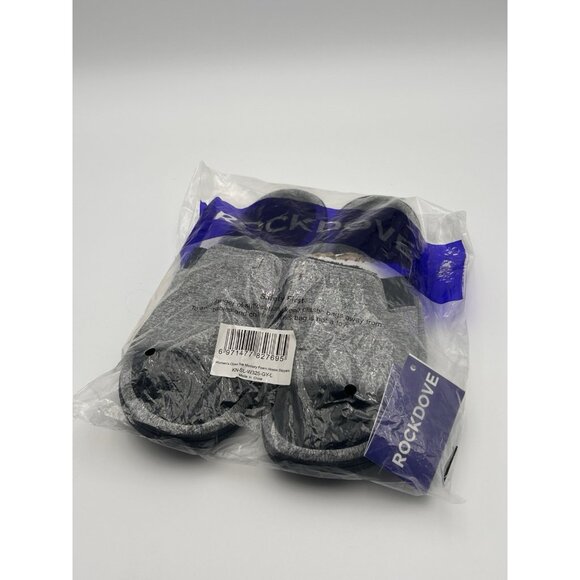 RockDove Womens L Memory Foam Open Toe Slide Scuff Slippers Gray Black 9-10 EUC - Picture 8 of 8